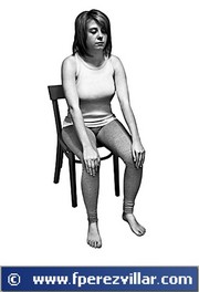 Auto - Reiki en las rodillas.