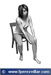 Auto - Reiki en la rodilla izquierda.