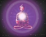 Buda de aura rosa violeta.